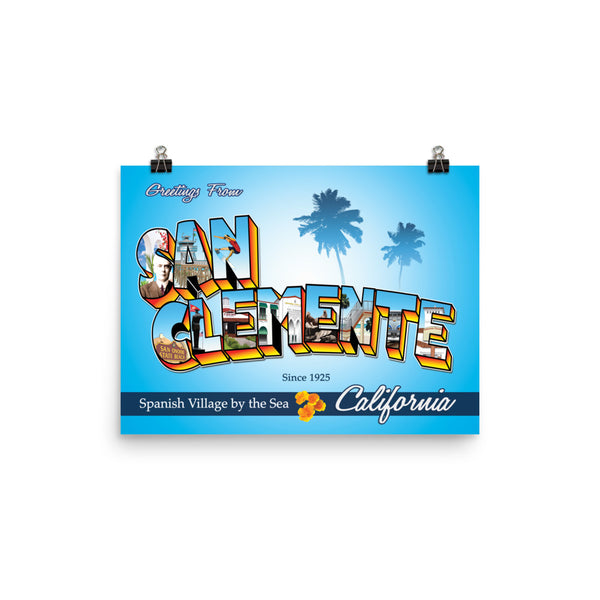 Greeting from San Clemente - Poster